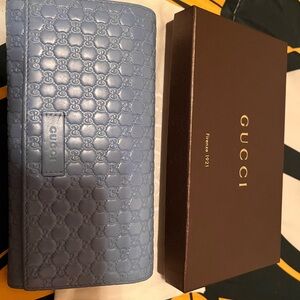 Gucci Blue Leather Wallet